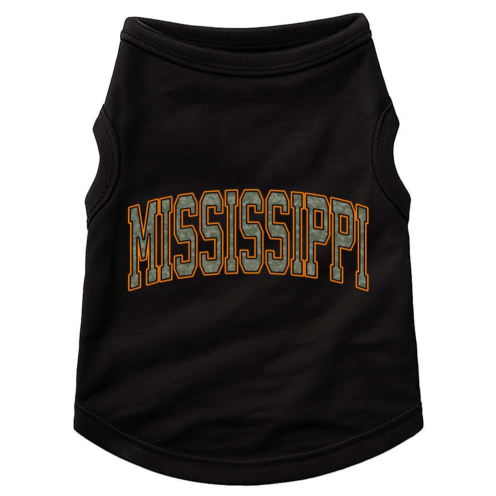 Military Camo Duck Hunter Orange Deer Hunting Mississippi Great Gift Doggie Tank