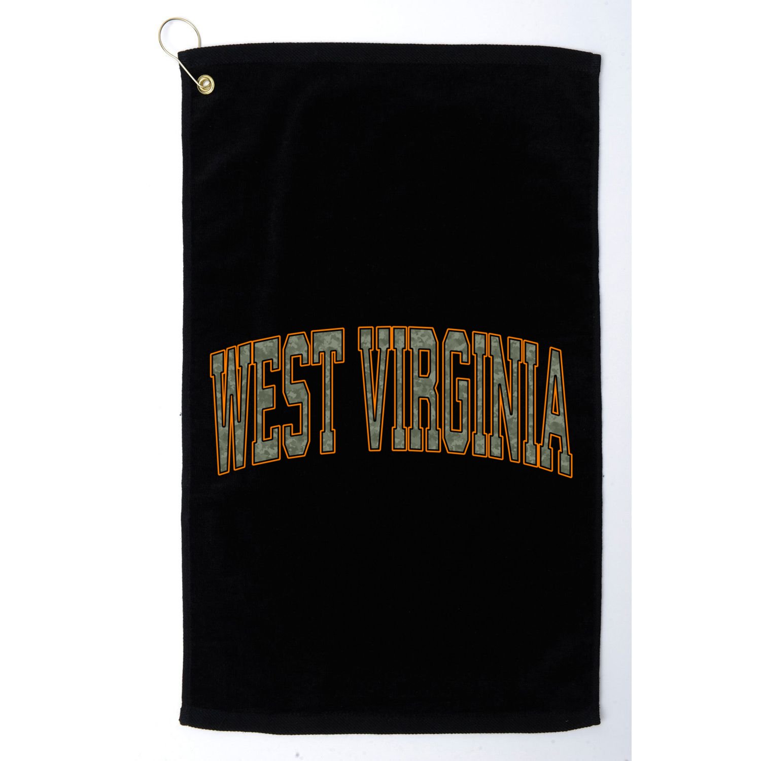 Military Camo Duck Hunter Orange Deer Hunting West Virginia Great Gift Golf Towel