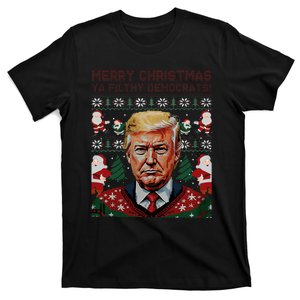 Merry Christmas Democrats Filthy Ya Funny Xmas T-Shirt