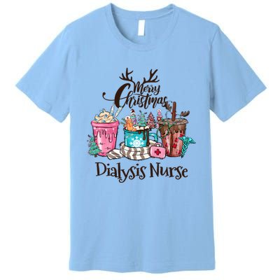 Merry Christmas Dialysis Nurse Coffee And Hot Cocoa Christmas Gift Premium T-Shirt