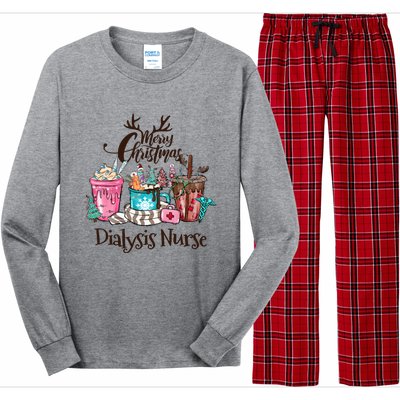 Merry Christmas Dialysis Nurse Coffee And Hot Cocoa Christmas Gift Long Sleeve Pajama Set