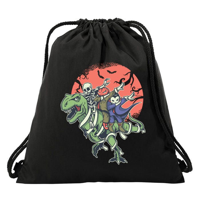 Monster Cartoons Dabbing Drawstring Bag