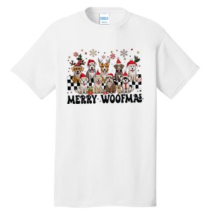 Merry Christmas Dog Santa Dog Lover Tall T-Shirt