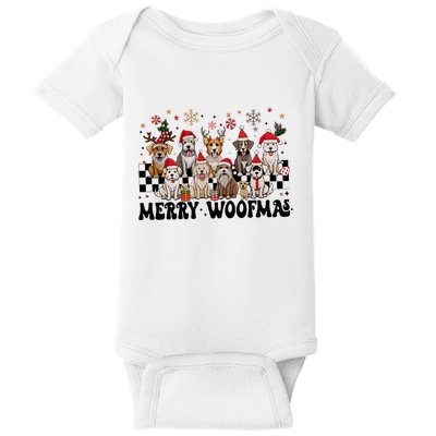 Merry Christmas Dog Santa Dog Lover Baby Bodysuit