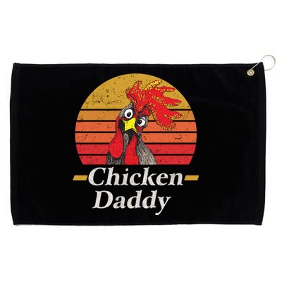 Mens Chicken Daddy Vintage Poultry Farmer Rooster Cool Gift Grommeted Golf Towel