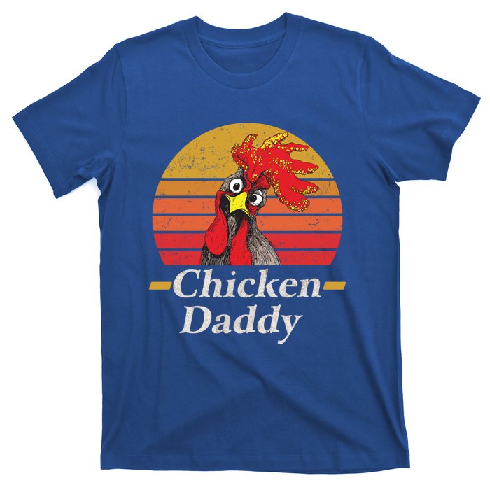 Mens Chicken Daddy Vintage Poultry Farmer Rooster Cool Gift T-Shirt