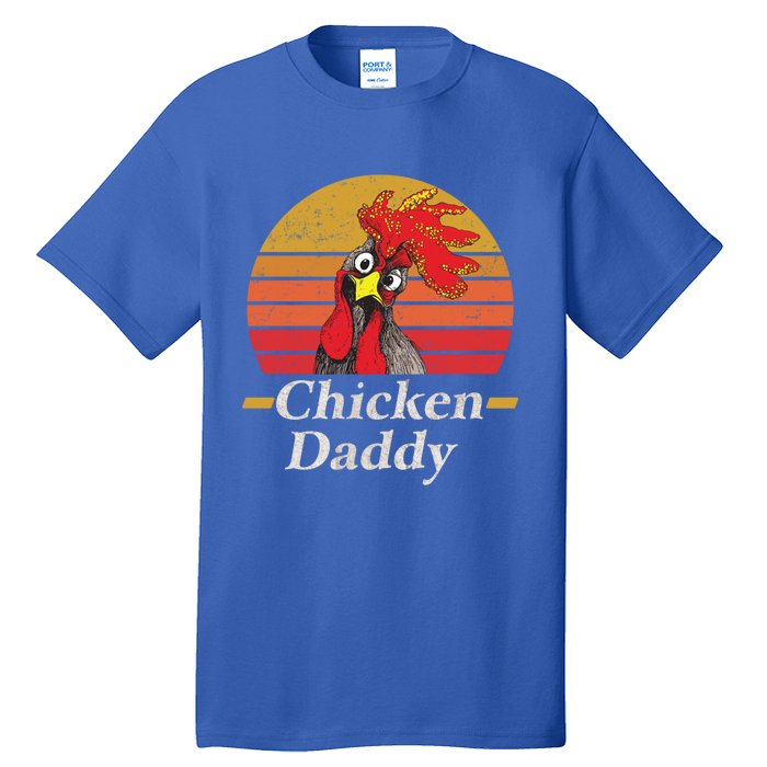 Mens Chicken Daddy Vintage Poultry Farmer Rooster Cool Gift Tall T-Shirt