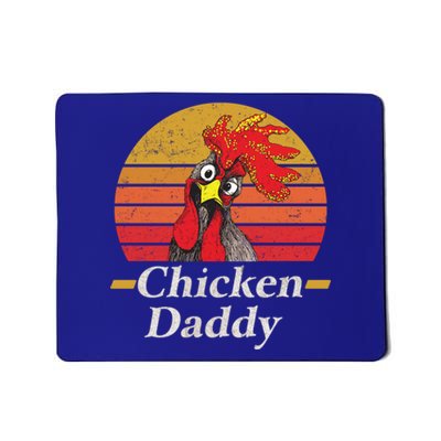 Mens Chicken Daddy Vintage Poultry Farmer Rooster Cool Gift Mousepad