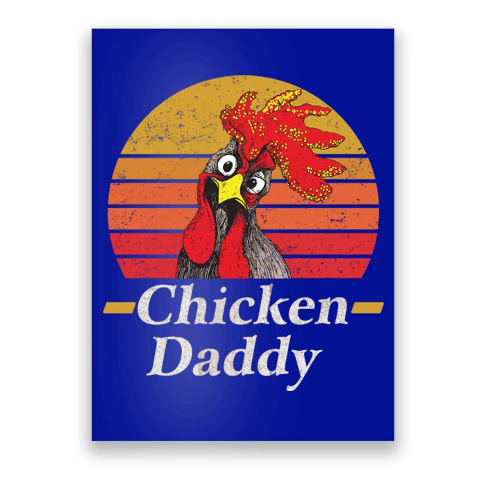 Mens Chicken Daddy Vintage Poultry Farmer Rooster Cool Gift Poster