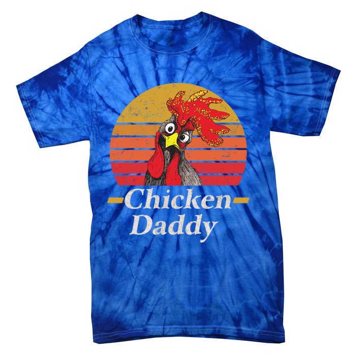 Mens Chicken Daddy Vintage Poultry Farmer Rooster Cool Gift Tie-Dye T-Shirt