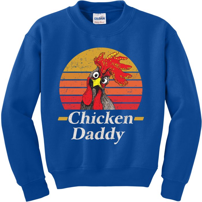 Mens Chicken Daddy Vintage Poultry Farmer Rooster Cool Gift Kids Sweatshirt