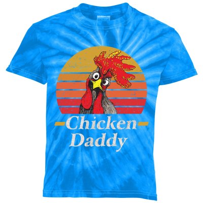 Mens Chicken Daddy Vintage Poultry Farmer Rooster Cool Gift Kids Tie-Dye T-Shirt