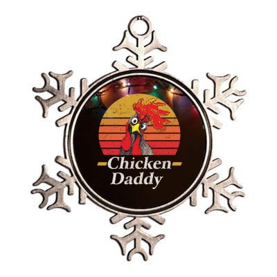 Mens Chicken Daddy Vintage Poultry Farmer Rooster Cool Gift Metallic Star Ornament