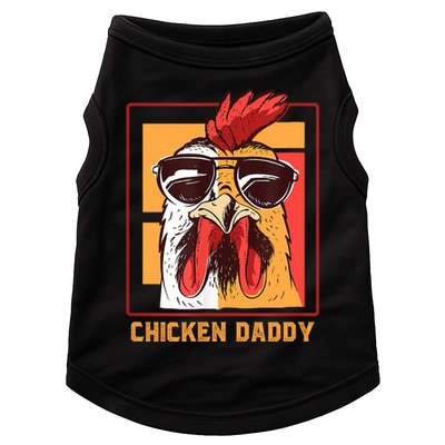 Mens Chicken Daddy Vintage Poultry Farmer Rooster Wearing Shades Gift Doggie Tank