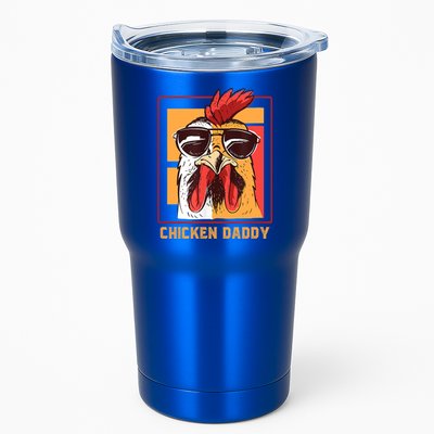Mens Chicken Daddy Vintage Poultry Farmer Rooster Wearing Shades Gift Tumbler