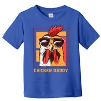 Mens Chicken Daddy Vintage Poultry Farmer Rooster Wearing Shades Gift Toddler T-Shirt