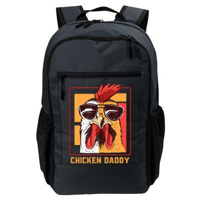 Mens Chicken Daddy Vintage Poultry Farmer Rooster Wearing Shades Gift Daily Commute Backpack