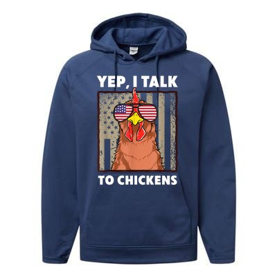 Memes Chicken Design Funny I Talk To Chickens Funny Farmer Memes Performance Fleece Hoodie