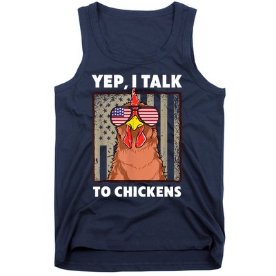 Memes Chicken Design Funny I Talk To Chickens Funny Farmer Memes Tank Top