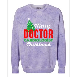 Merry Christmas Doctor Cardiologist Colorblast Crewneck Sweatshirt