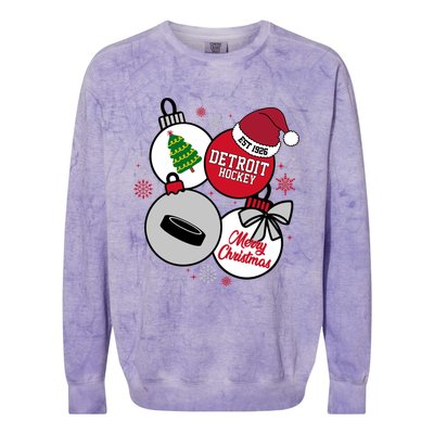 Merry Christmas Detroit Hockey Est 1926 Colorblast Crewneck Sweatshirt