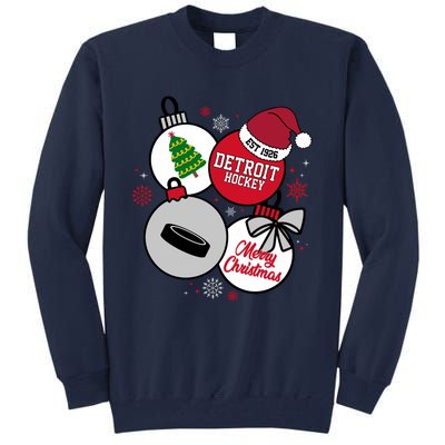 Merry Christmas Detroit Hockey Est 1926 Tall Sweatshirt