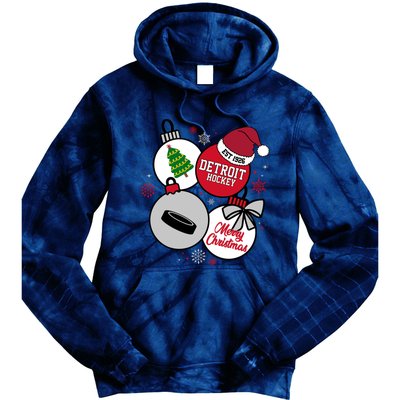 Merry Christmas Detroit Hockey Est 1926 Tie Dye Hoodie