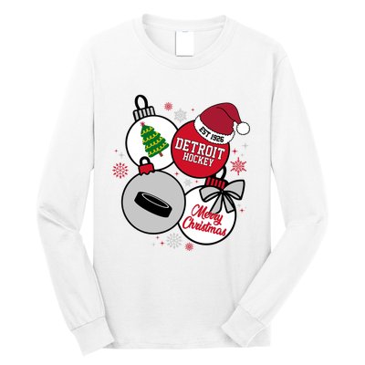 Merry Christmas Detroit Hockey Est 1926 Long Sleeve Shirt