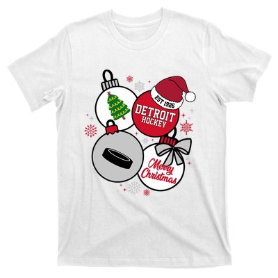 Merry Christmas Detroit Hockey Est 1926 T-Shirt