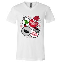 Merry Christmas Detroit Hockey Est 1926 V-Neck T-Shirt