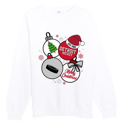 Merry Christmas Detroit Hockey Est 1926 Premium Crewneck Sweatshirt