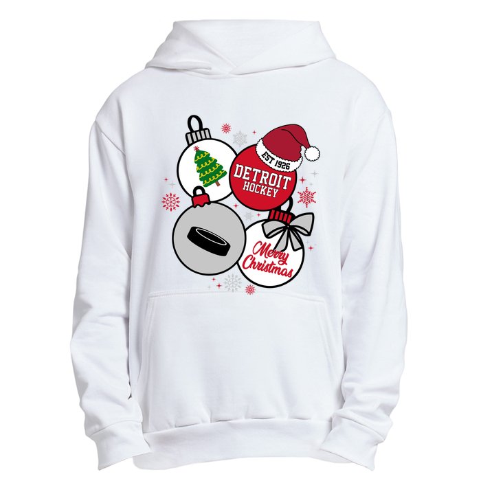 Merry Christmas Detroit Hockey Est 1926 Urban Pullover Hoodie