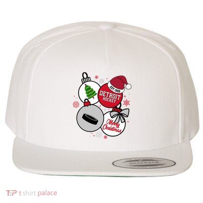 Merry Christmas Detroit Hockey Est 1926 Wool Snapback Cap