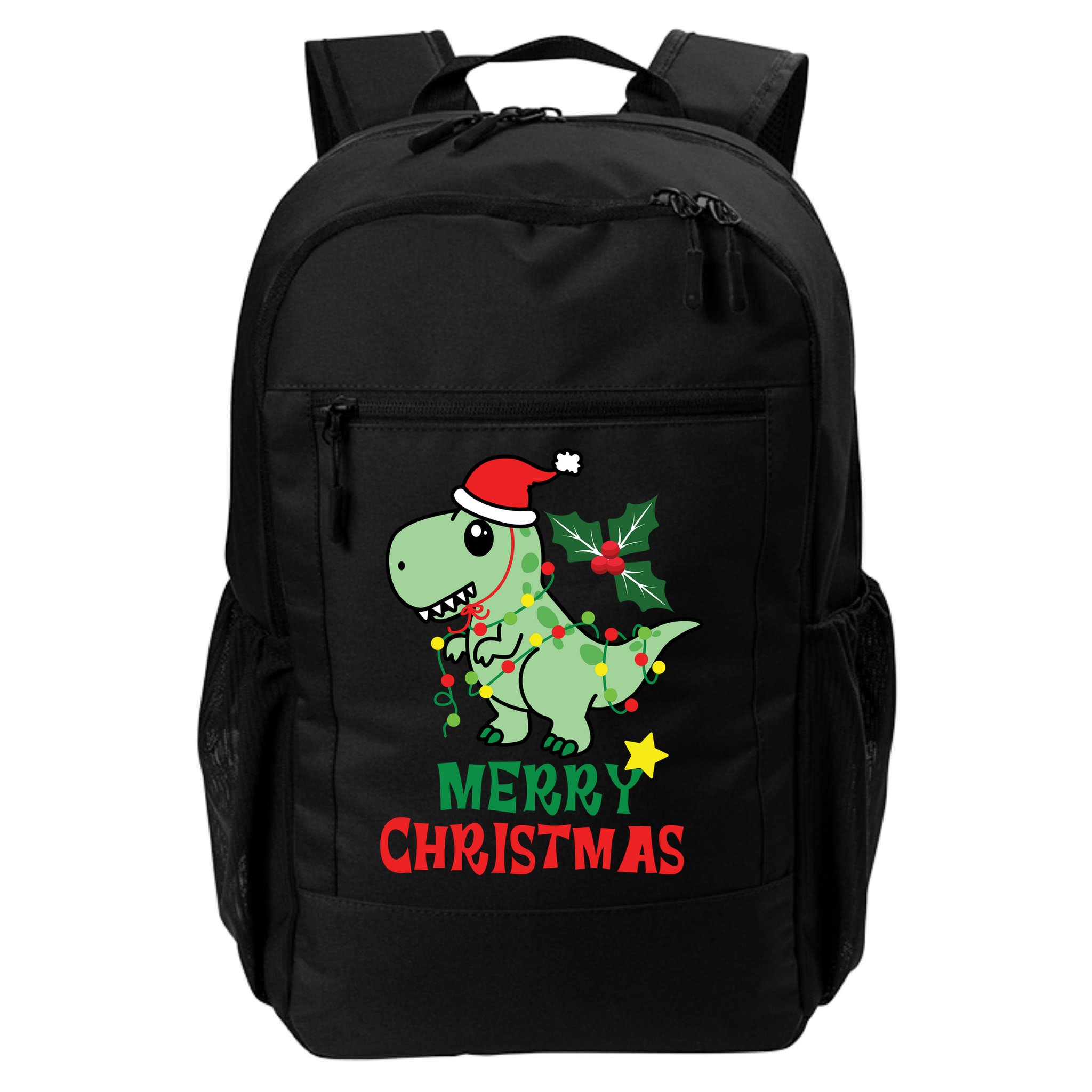 Merry Christmas Dino Holiday Backpack