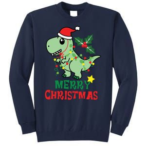 Merry Christmas Dino Holiday Tall Sweatshirt