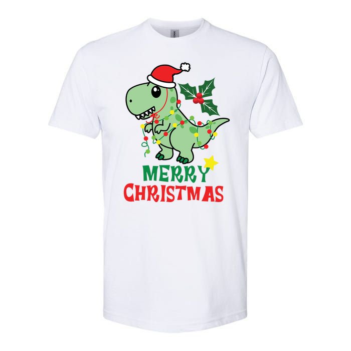 Merry Christmas Dino Holiday Softstyle CVC T-Shirt