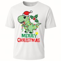 Merry Christmas Dino Holiday Cooling Performance Crew T-Shirt