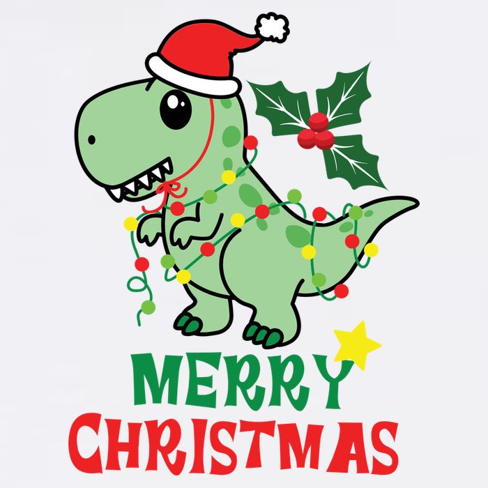 Merry Christmas Dino Holiday Cooling Performance Crew T-Shirt