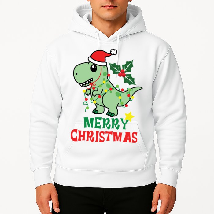 Merry Christmas Dino Holiday Hoodie