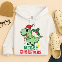 Merry Christmas Dino Holiday Hoodie