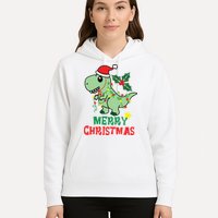 Merry Christmas Dino Holiday Hoodie