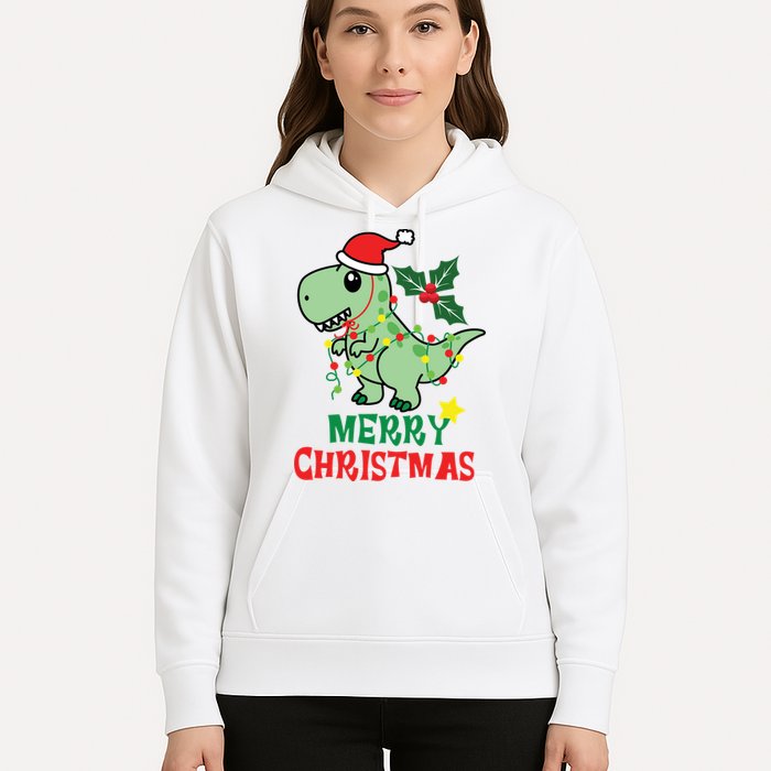 Merry Christmas Dino Holiday Hoodie