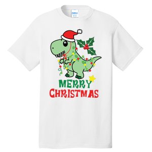 Merry Christmas Dino Holiday Tall T-Shirt