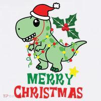 Merry Christmas Dino Holiday Sustainable Bucket Hat
