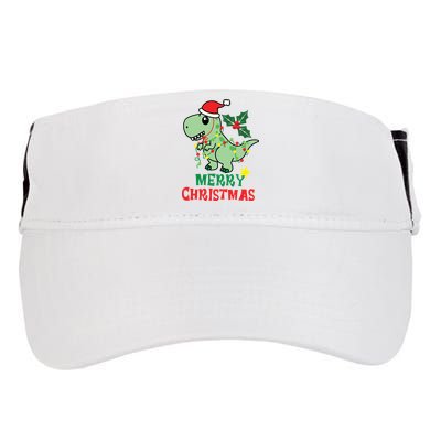 Merry Christmas Dino Holiday Adult Drive Performance Visor
