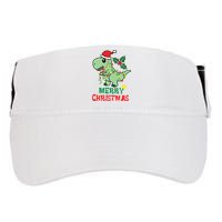 Merry Christmas Dino Holiday Adult Drive Performance Visor