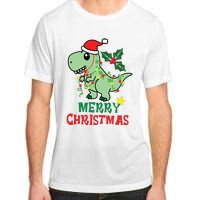 Merry Christmas Dino Holiday Adult ChromaSoft Performance T-Shirt