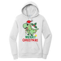 Merry Christmas Dino Holiday Women's Pullover Hoodie