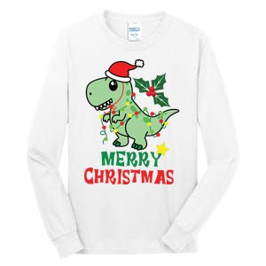 Merry Christmas Dino Holiday Tall Long Sleeve T-Shirt