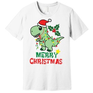 Merry Christmas Dino Holiday Premium T-Shirt